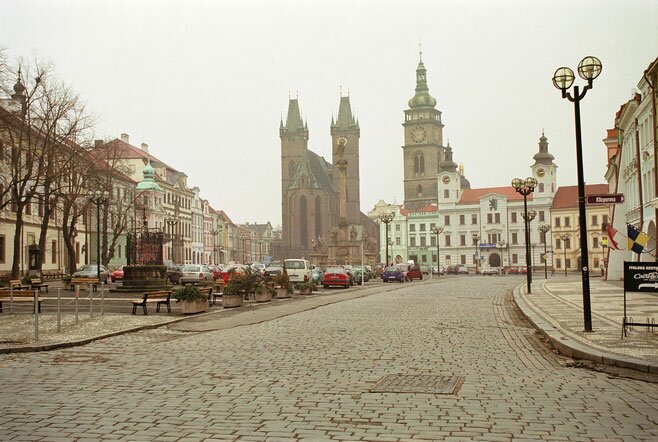 Градец Кралове в осенней дымке